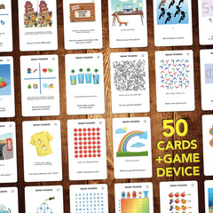 100 PICS Brain Teasers four doors puzzle card with reveal mechanism