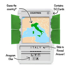100 PICS Countries of the World slide reveal case supports self-guided learning.