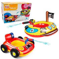 10Leccion Fire Truck pool float with water gun for endless pool fun.