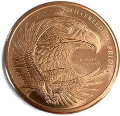 11FORCE American Eagle Copper Round front design highlights a durable keepsake and display appeal.