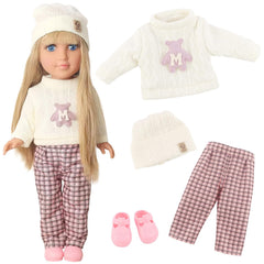 18INDC 18-inch doll plaid wide-leg-pants: stylish bottom that coordinates with multiple tops