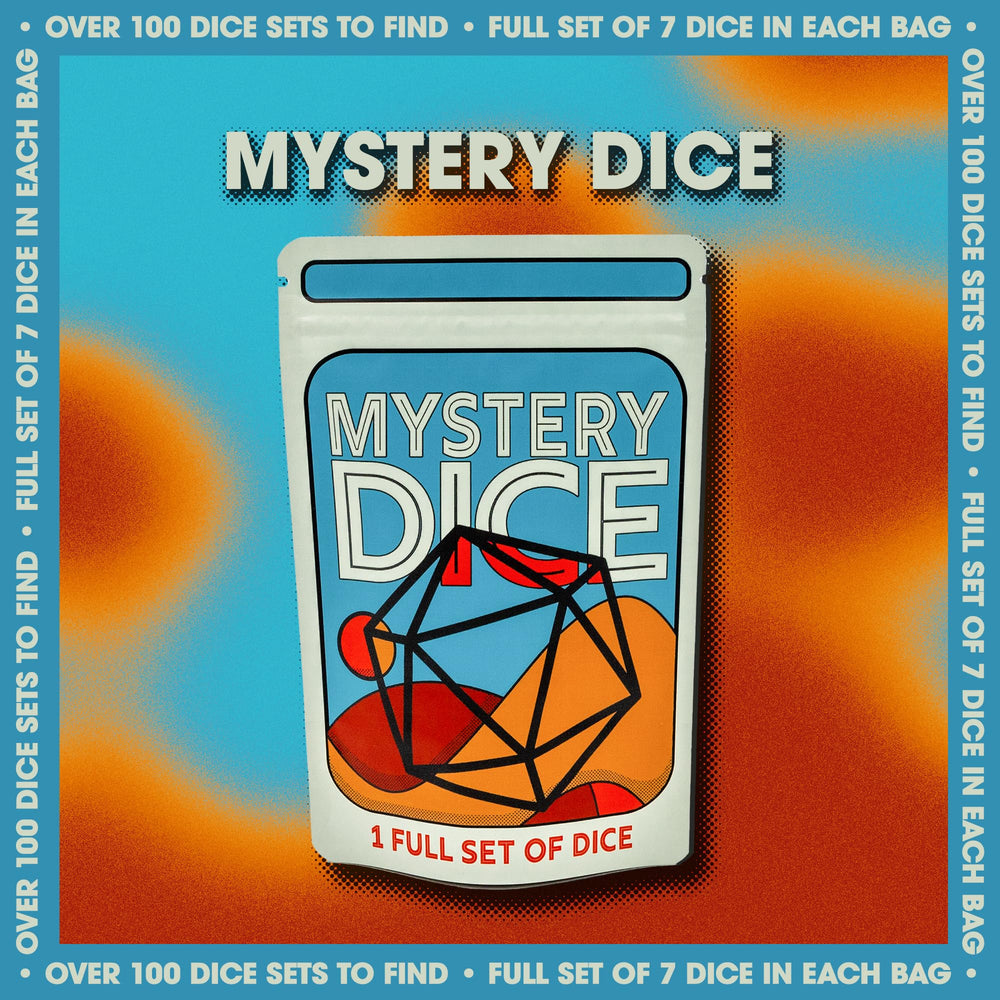 Easy-to-read numerals on 1985 Games Mystery Dice support players of all levels.