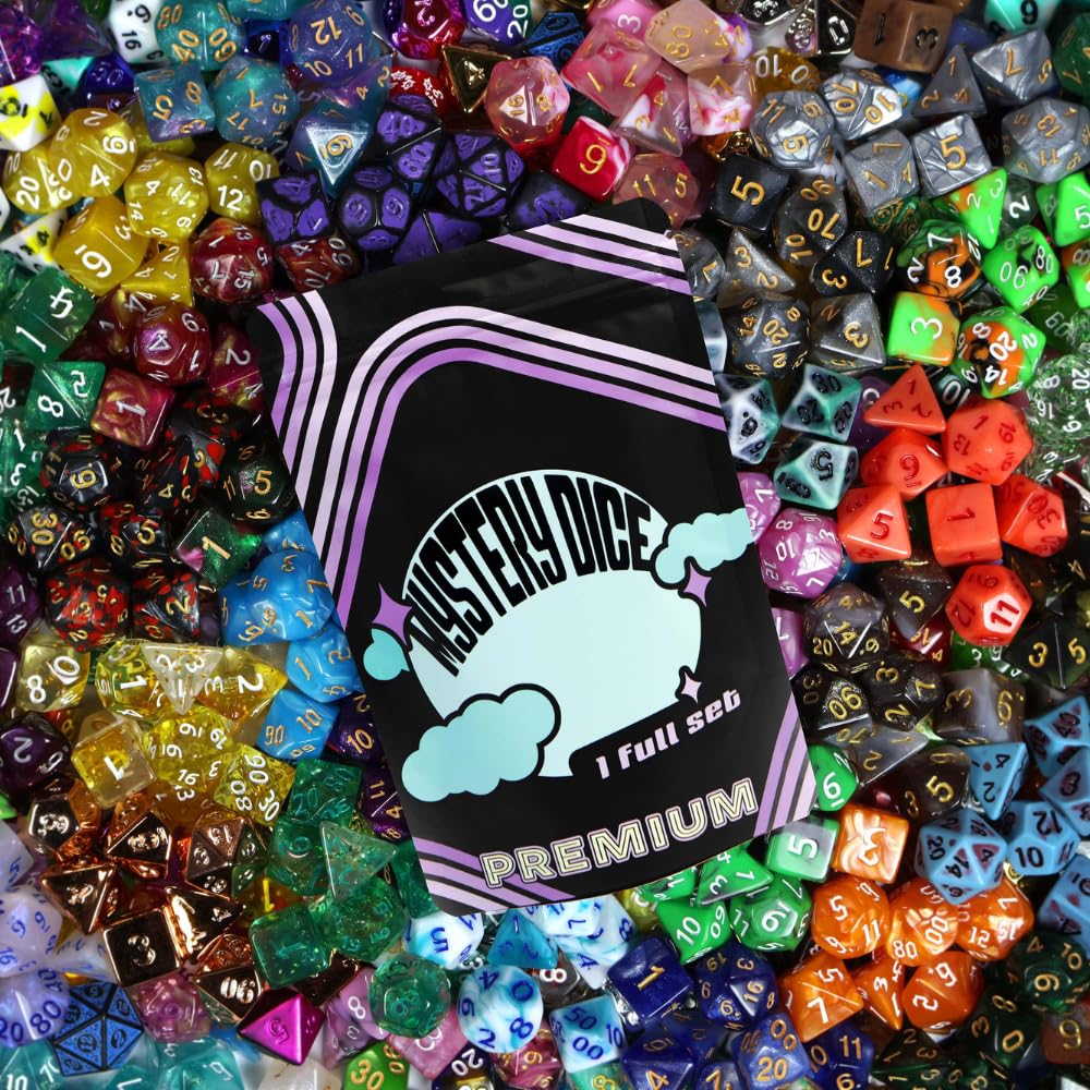 1985 Games mystery dice with multi-color options for strategic experimentation.