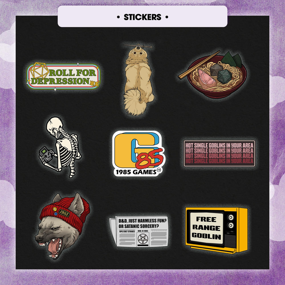 1985 Games portable mystery dice pack ideal for on-the-go gaming.