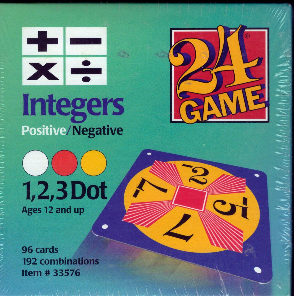 24Game Integers deck front view for a compact math challenge.