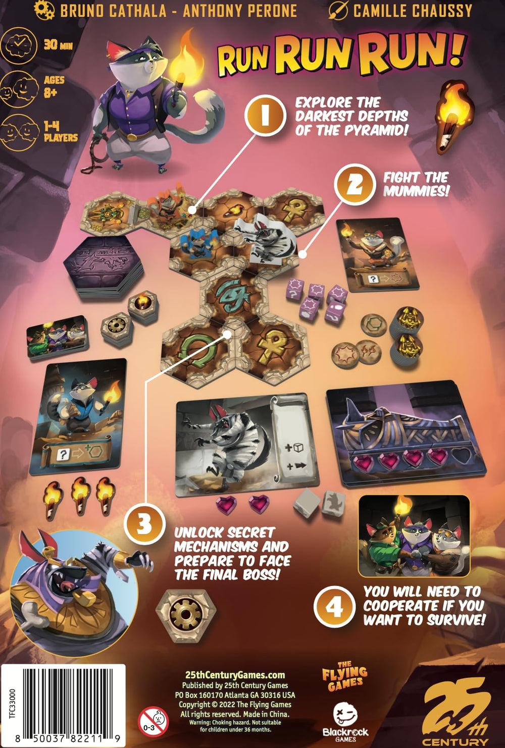 25th Century Games Run Run Run mummy-figurines close-up emphasizes tense encounters for immersive battles