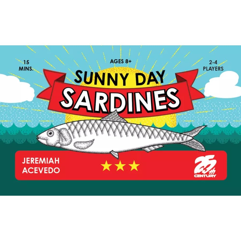 Sunny Day Sardines compact packaging enables quick setup and family-friendly play.