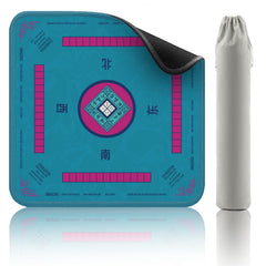 2F22E Mahjong Mat blue top view showing stable play and smooth tile movement