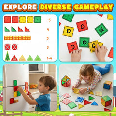 3 otters magnetic tiles farm animals – promotes imaginative storytelling and play.