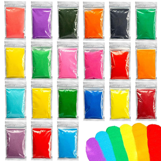 3 otters colorful sand set enhances crafts and color mixing at home