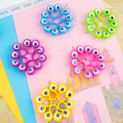 3 otters eyeball ring puppet in purple adds colorful fun to classroom activities