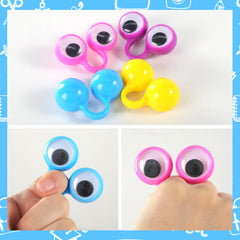 3 otters eyeball ring puppet in yellow encourages sensory exploration during playtime