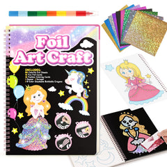 3 Otters Foil Fun Art Kit princess cards shimmer for imaginative play