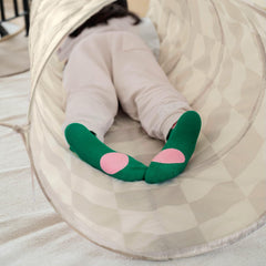 3 Sprouts Play Tunnel encased steel frame for safer play.