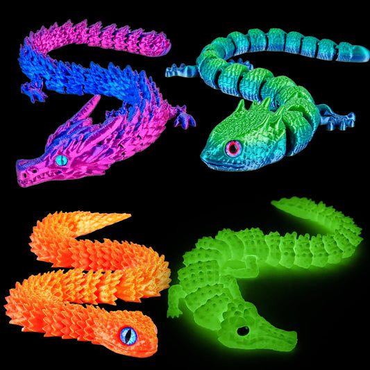 3Dgenius snake articulated figurine for imaginative play and focus