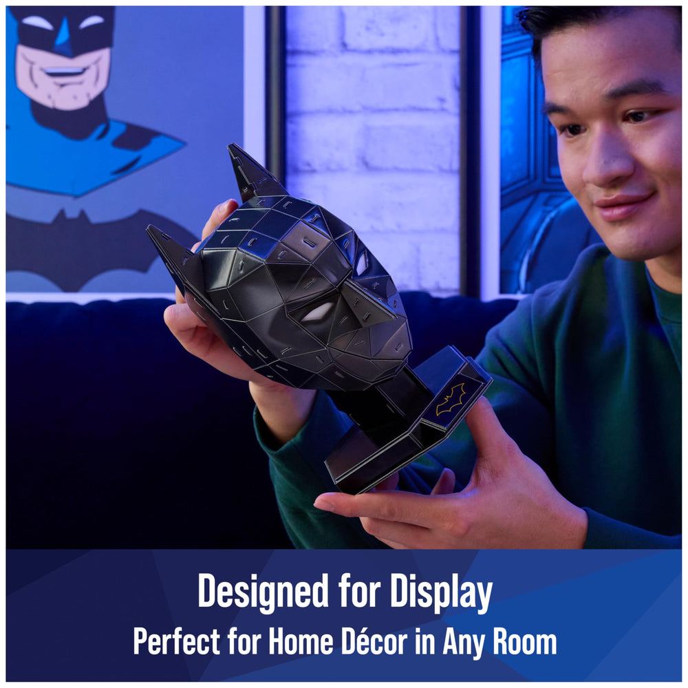 Compact Batman Mask decor ideal for desks, shelves, or cabinets.