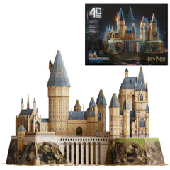 4D Build Hogwarts Castle front view, perfect for shelf display.