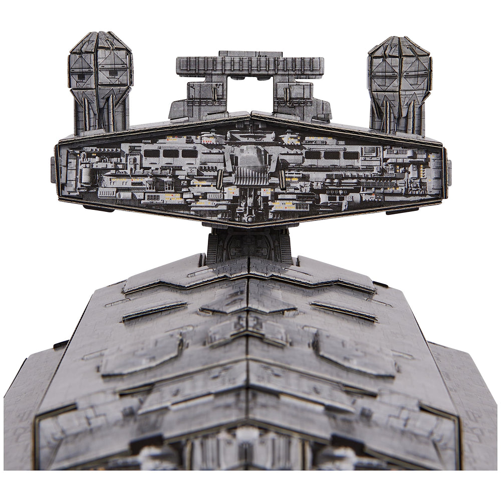 4D Build Imperial Star Destroyer punch-out sheets enable organized construction.