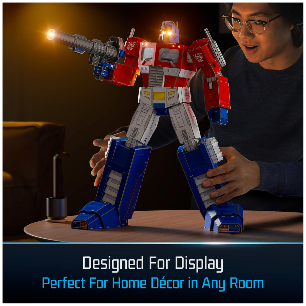Room decor enhancement with the 4D Build Transformers display for fans