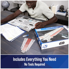 4D Build Venator instructions with glue and stand included for convenience.