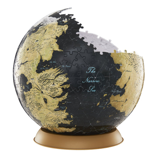4D Cityscape GoT globe puzzle on display stand for home or office decor