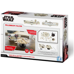 4D Cityscape Millennium Falcon assembled model ready for shelf display