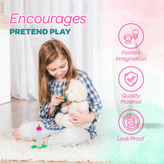 4E's Novelty small bottle, 3.5-inch, perfect for tiny dolls.
