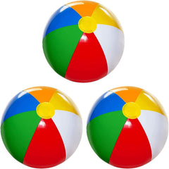 4E's Novelty 20in rainbow beach ball front view for vibrant pool play