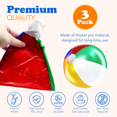 Travel-ready 4E's Novelty 20in beach ball stored for trips
