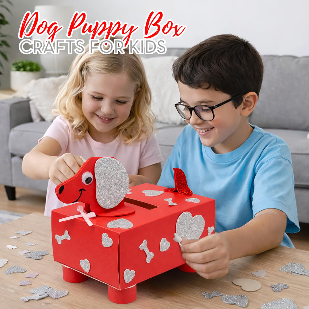 4E's Novelty Valentines Mailbox classroom-ready kit for boys and girls