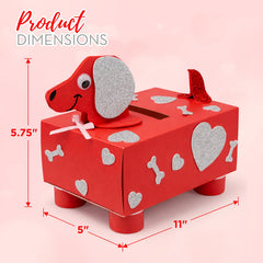 4E's Novelty Valentines Mailbox cardboard construction is sturdy