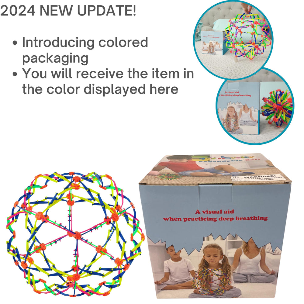 4E's Novelty expanded-state breathing ball shows breath visually for mindful breathing