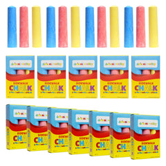 4E's Novelty sidewalk chalk 12-box pack displayed for outdoor art and party use