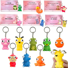 4E's Novelty popping eye animals on valentines card for kids exchange