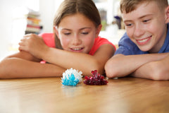 4M crystal growing kit stirring supplies used during a hands-on science activity