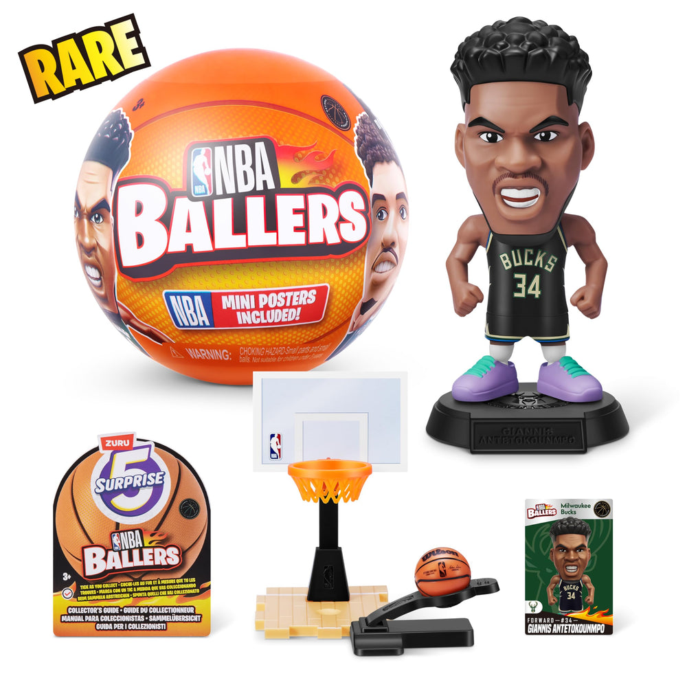 5 Surprise NBA Ballers Series 1 golden trophy and ultra-rare items boost excitement