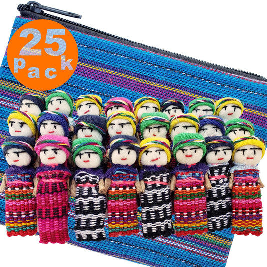 5o2 Guatemala worry dolls collection in traditional Mayan attire, ideal for meaningful gifting.