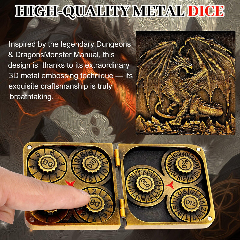 7-in-1 dice spinner portable and durable for on-the-go play.