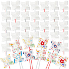 80UncleKimby pinwheels with blank white surface for personalized art projects