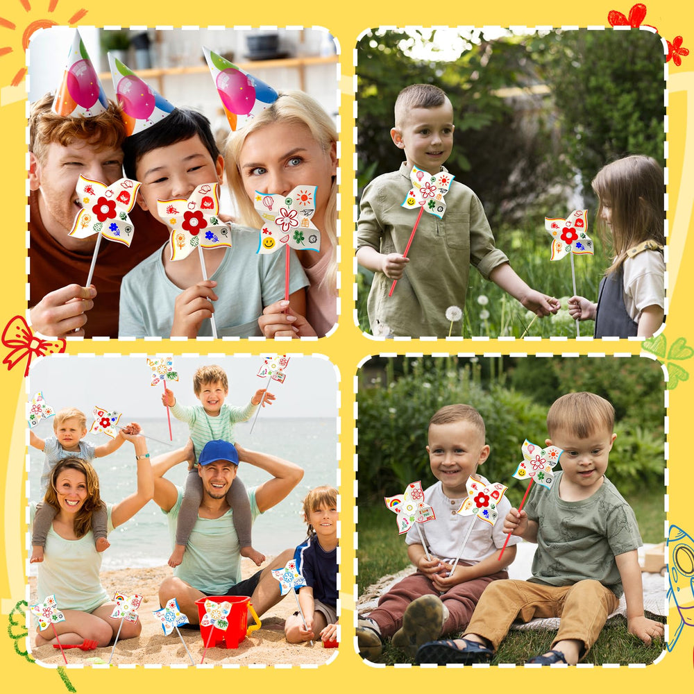 80UncleKimby pinwheels outdoors adding colorful garden accents