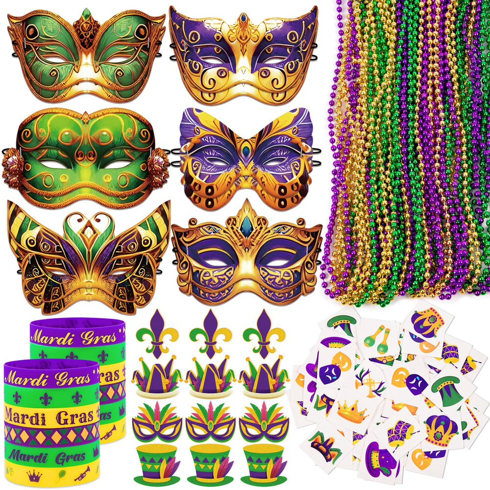 80UncleKimby Mardi Gras bead necklaces, 32-inch, great for parade throws and festive groups.
