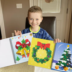 90shine Christmas sticker paint book christmas-tree page for seasonal decorating ideas