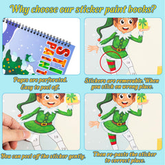 90shine Christmas sticker paint book reindeer page for quick gift-ready artwork