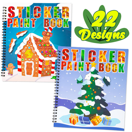 90shine Christmas sticker paint book Santa page for festive crafts and keepsakes
