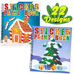 90shine Christmas sticker paint book Santa page for festive crafts and keepsakes
