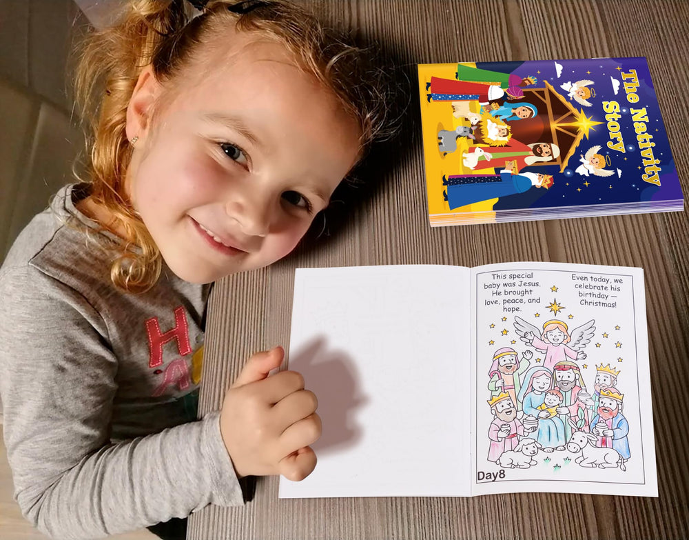 90shine colors and crayons display to accompany coloring sessions.