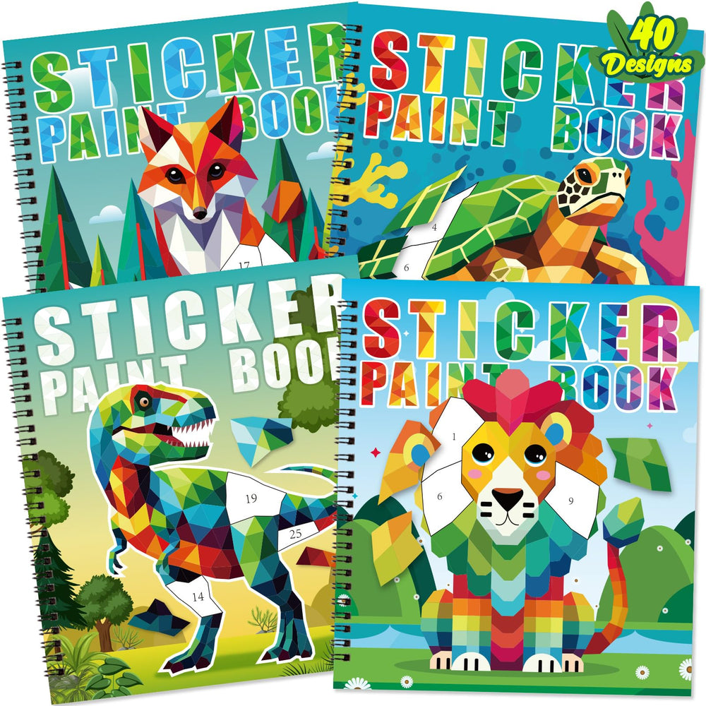 90shine dinosaur sticker-paint-book cover sparks creative play and fine motor skills