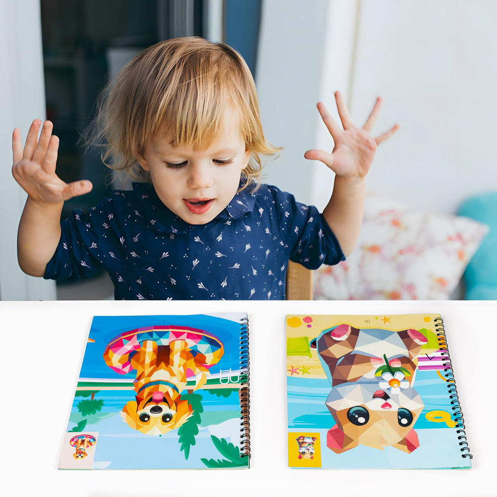 Two-book set by 90shine supports early fine motor skills and color recognition.