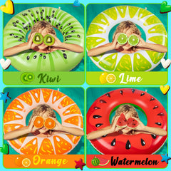 90shine kiwi float in pool, bright and family-friendly
