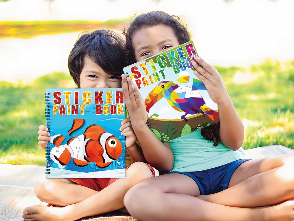 90shine sticker book rabbit rainbow motif promotes precision and creative play